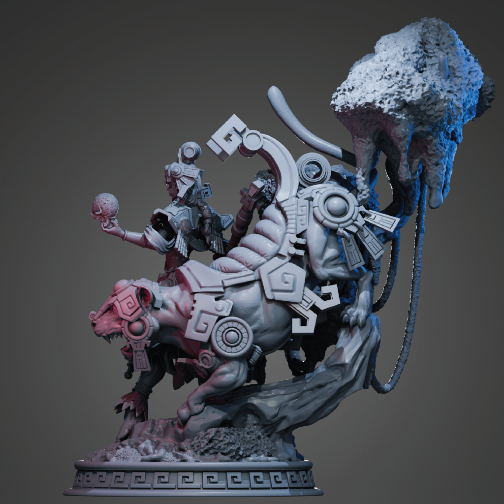 Moon Goddess Awilix | Mayan Miniature | 3D Resin Print