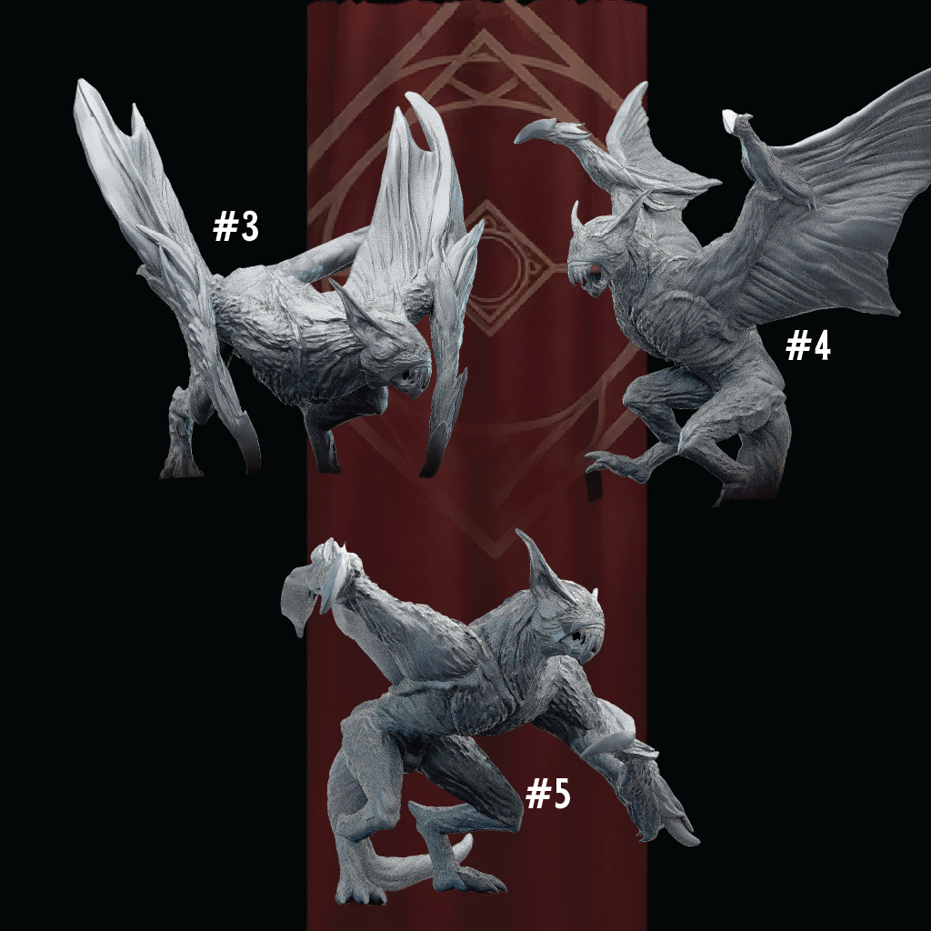 Chiroptera Swarm | Demon Miniature | 3D Resin Print