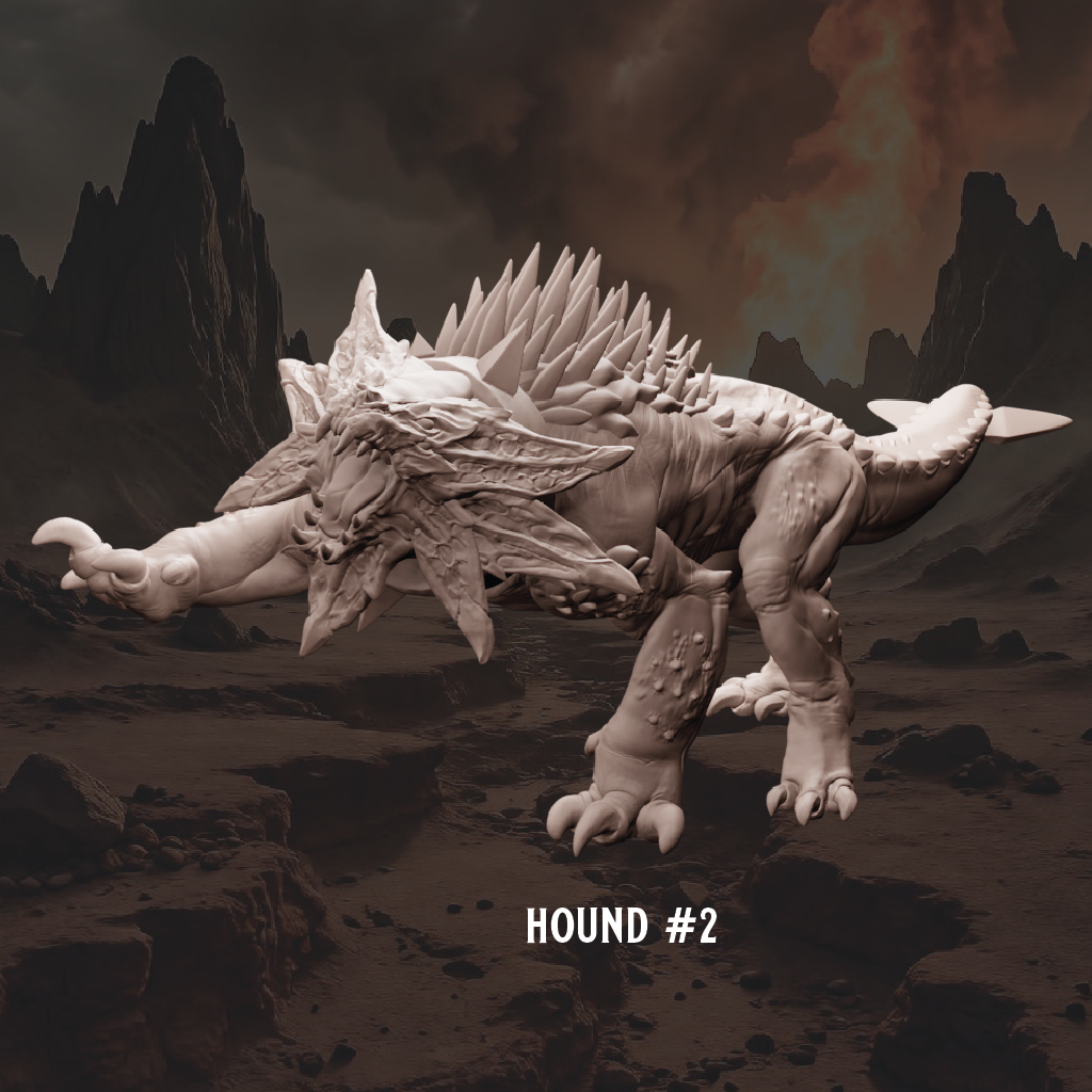 Blood Hounds | Beast Miniature | 3D Resin Print