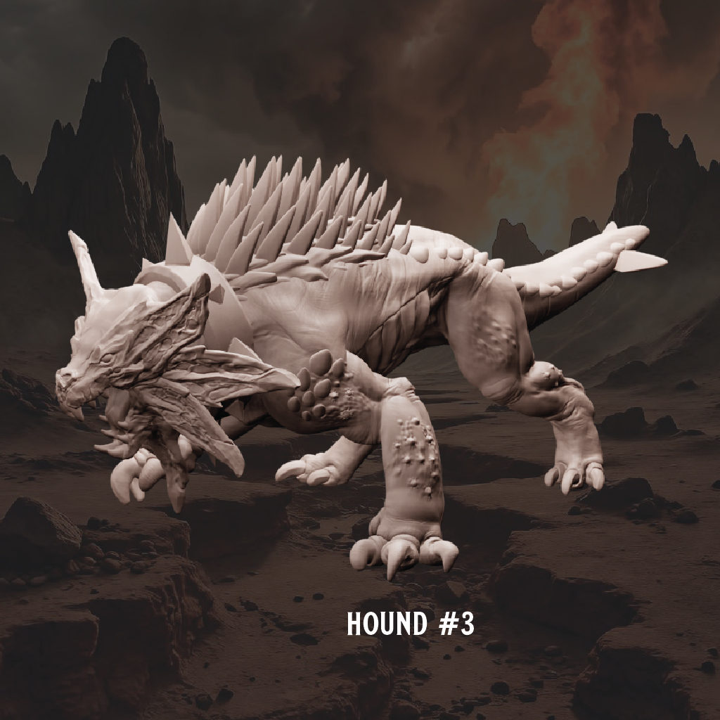 Blood Hounds | Beast Miniature | 3D Resin Print