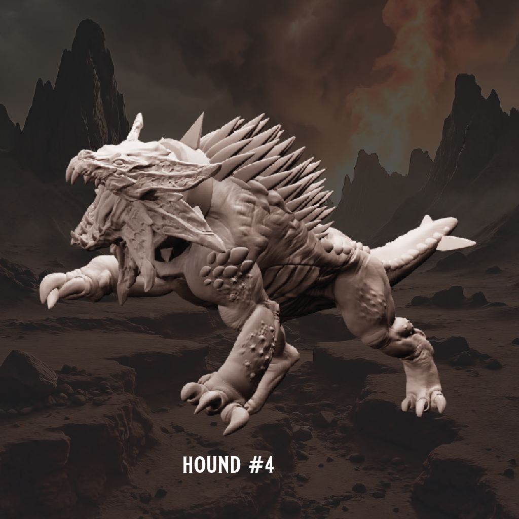 Blood Hounds | Beast Miniature | 3D Resin Print