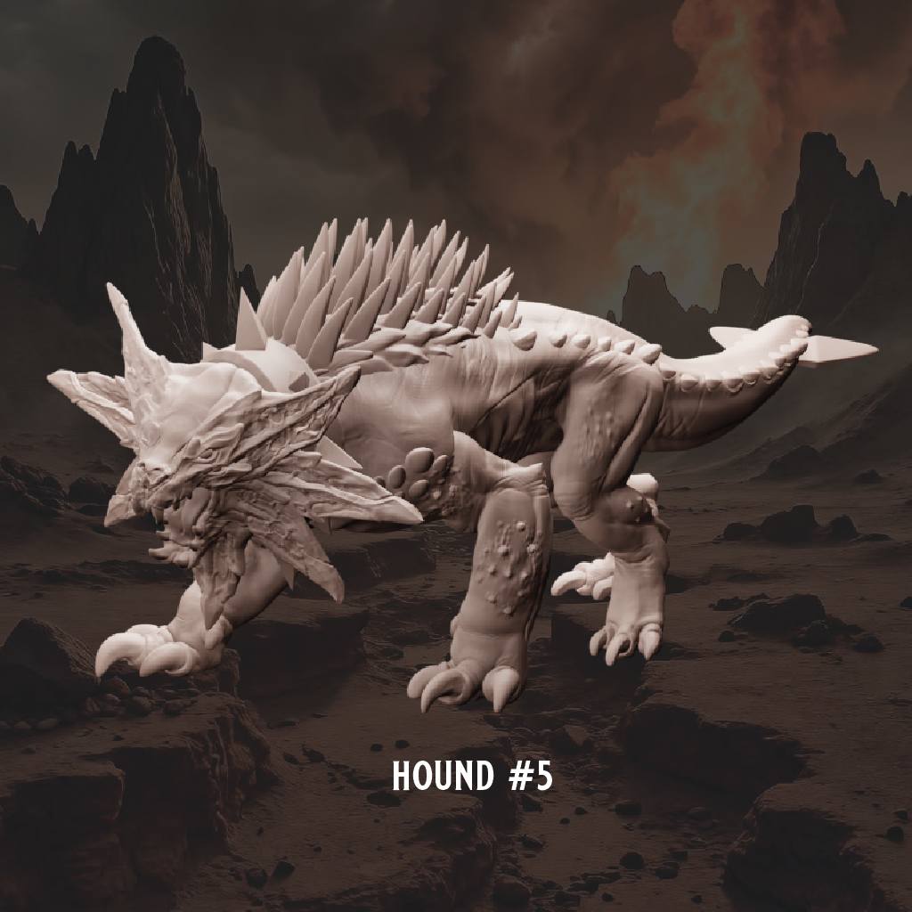 Blood Hounds | Beast Miniature | 3D Resin Print