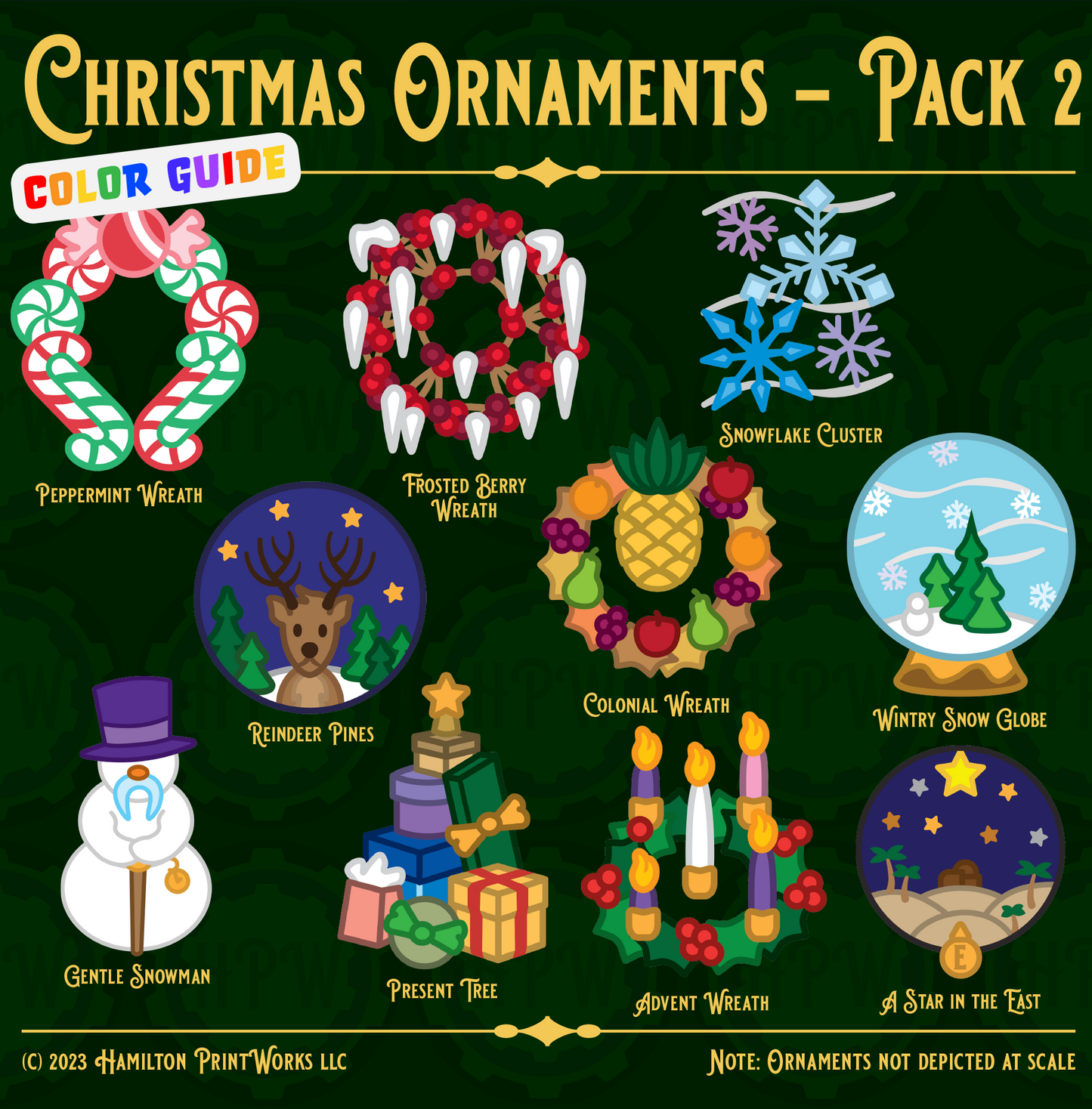 Christmas Ornaments - Pack 2 | Holiday Decorations