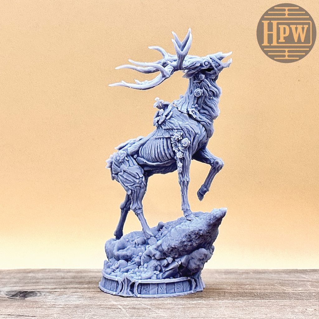 Arsen, Horns of Hell | Undead Stag Miniature | 3D Resin Print