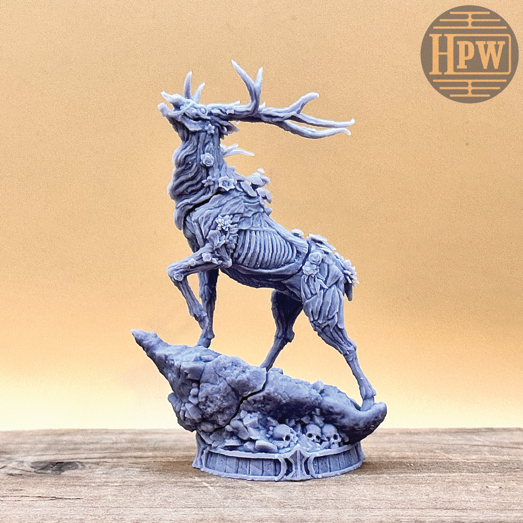 Arsen, Horns of Hell | Undead Stag Miniature | 3D Resin Print