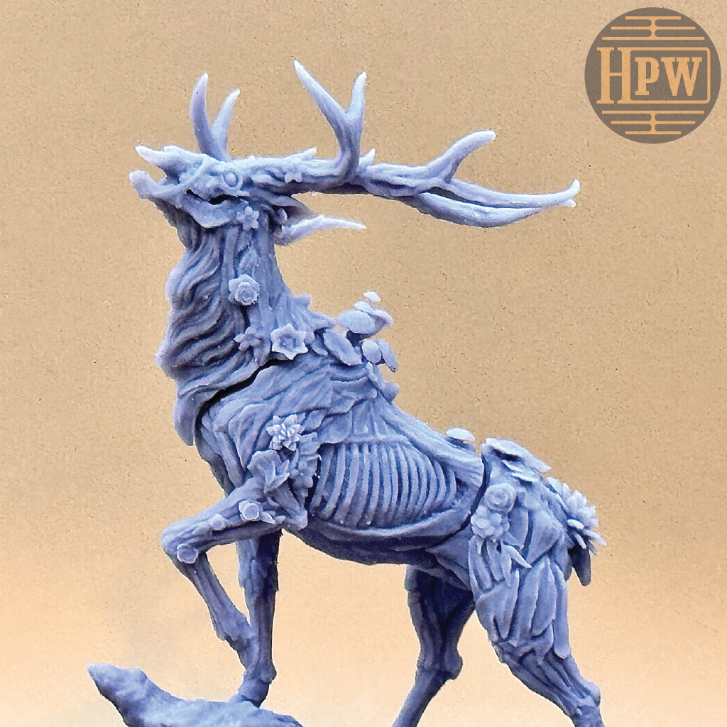 Arsen, Horns of Hell | Undead Stag Miniature | 3D Resin Print