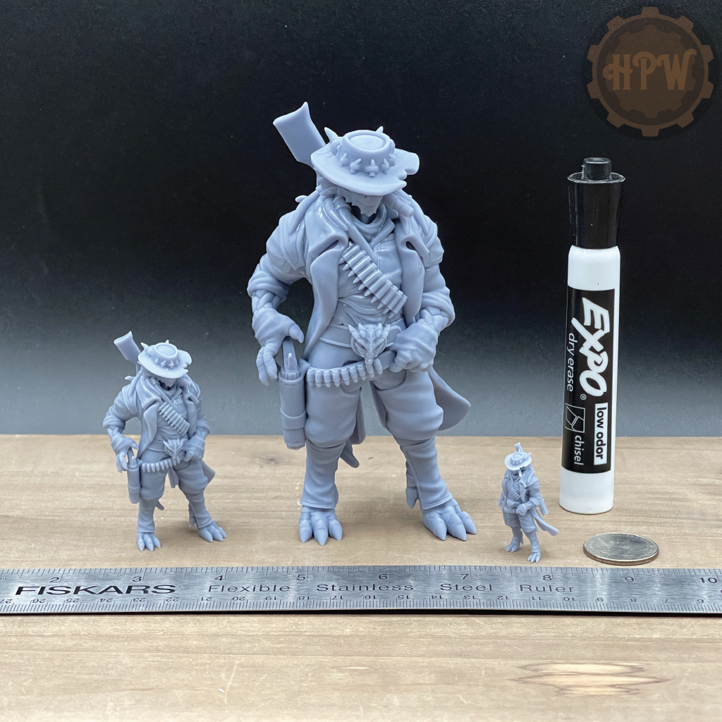 Male Dragonfolk Gunslinger | Rogue Miniature | Velrock Art | Company of Dragons | DnD | Pathfinder | RPGs