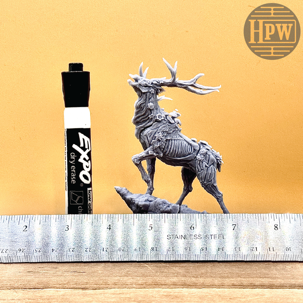 Arsen, Horns of Hell | Undead Stag Miniature | 3D Resin Print