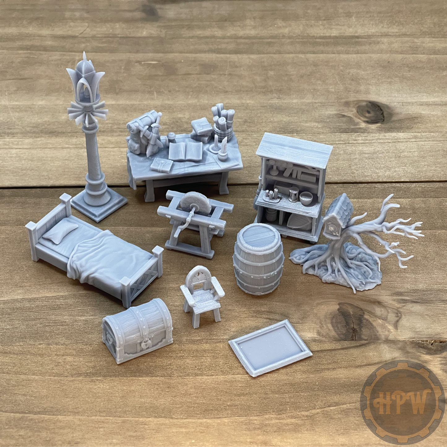 Founder's Cottage Furnishings | Tabletop Decorations | Miniature Gaming Scatter Terrain | Phoenix Foundry