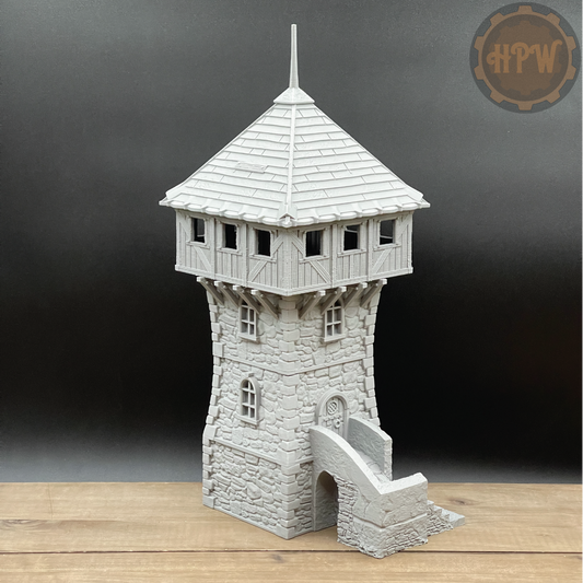 Defense Tower | Guard House | Miniature Gaming Terrain Kit | 3DP4U | Medieval Town Set 2