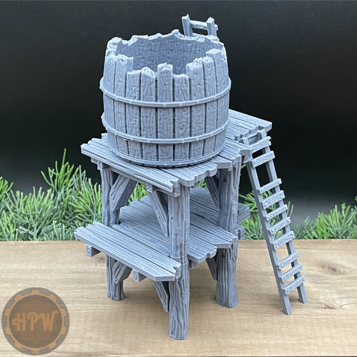 Water Tower | Rain Catcher | Miniature Gaming Terrain Kit | GameScape3D | Sea Stack Cove