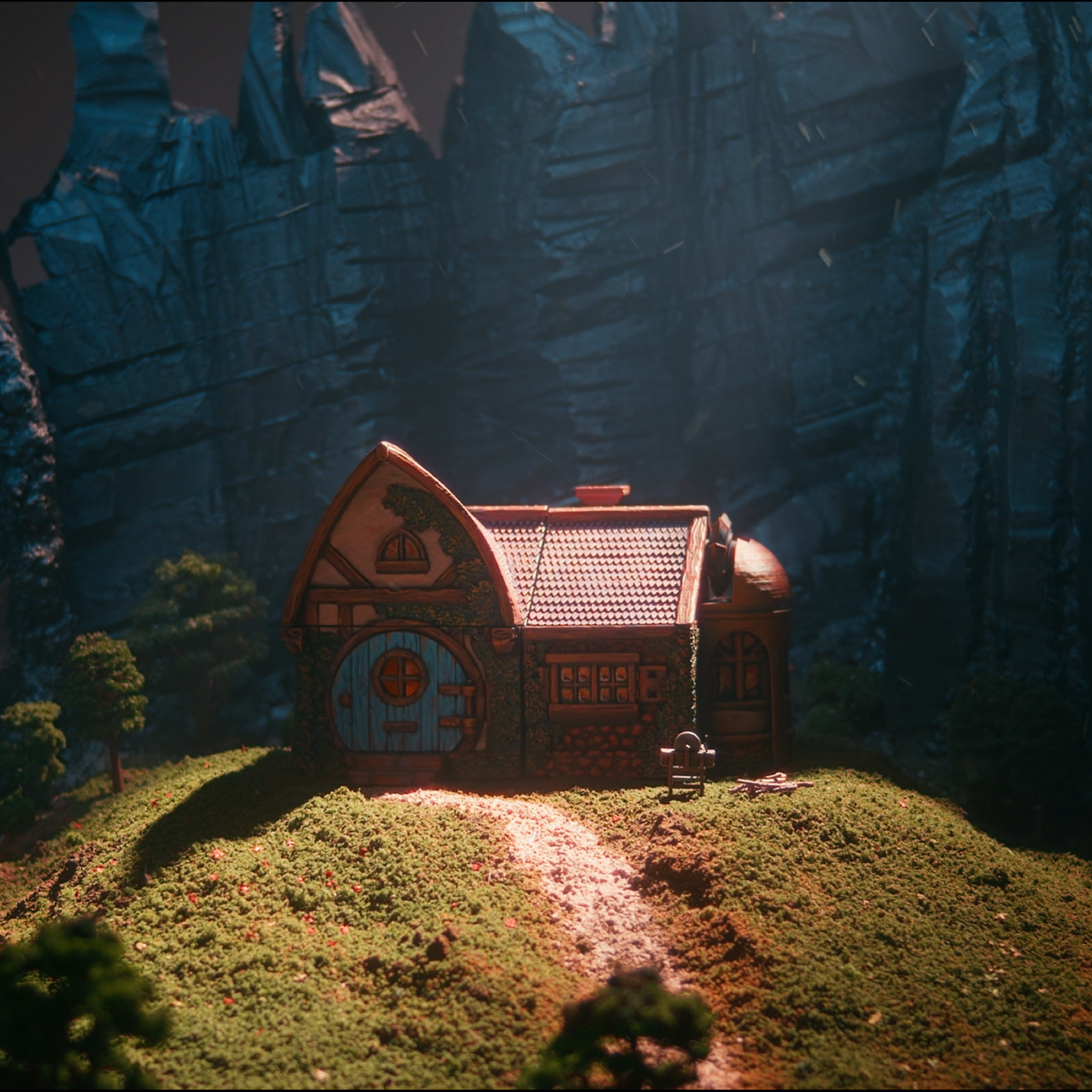 Founder's Cottage | Mountainside Cabin | Miniature Gaming Terrain Kit | Phoenix Foundry