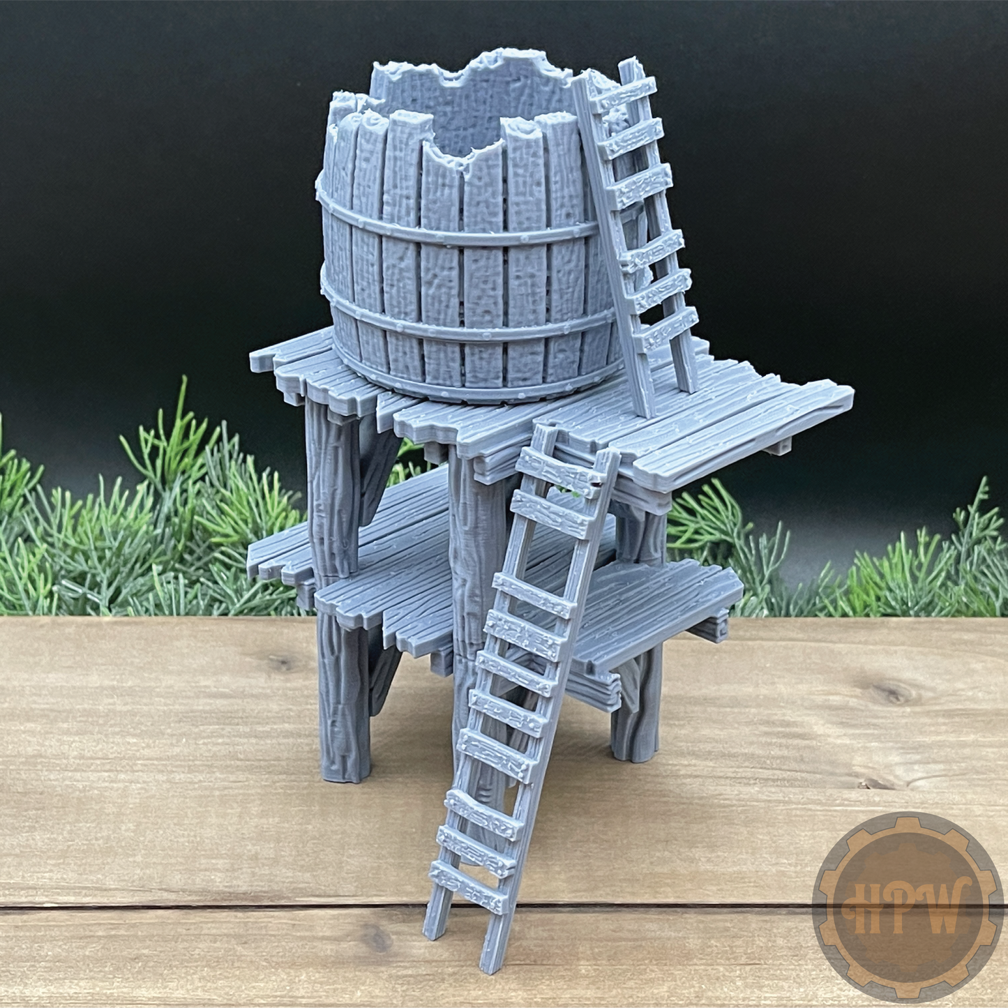 Water Tower | Rain Catcher | Miniature Gaming Terrain Kit | GameScape3D | Sea Stack Cove
