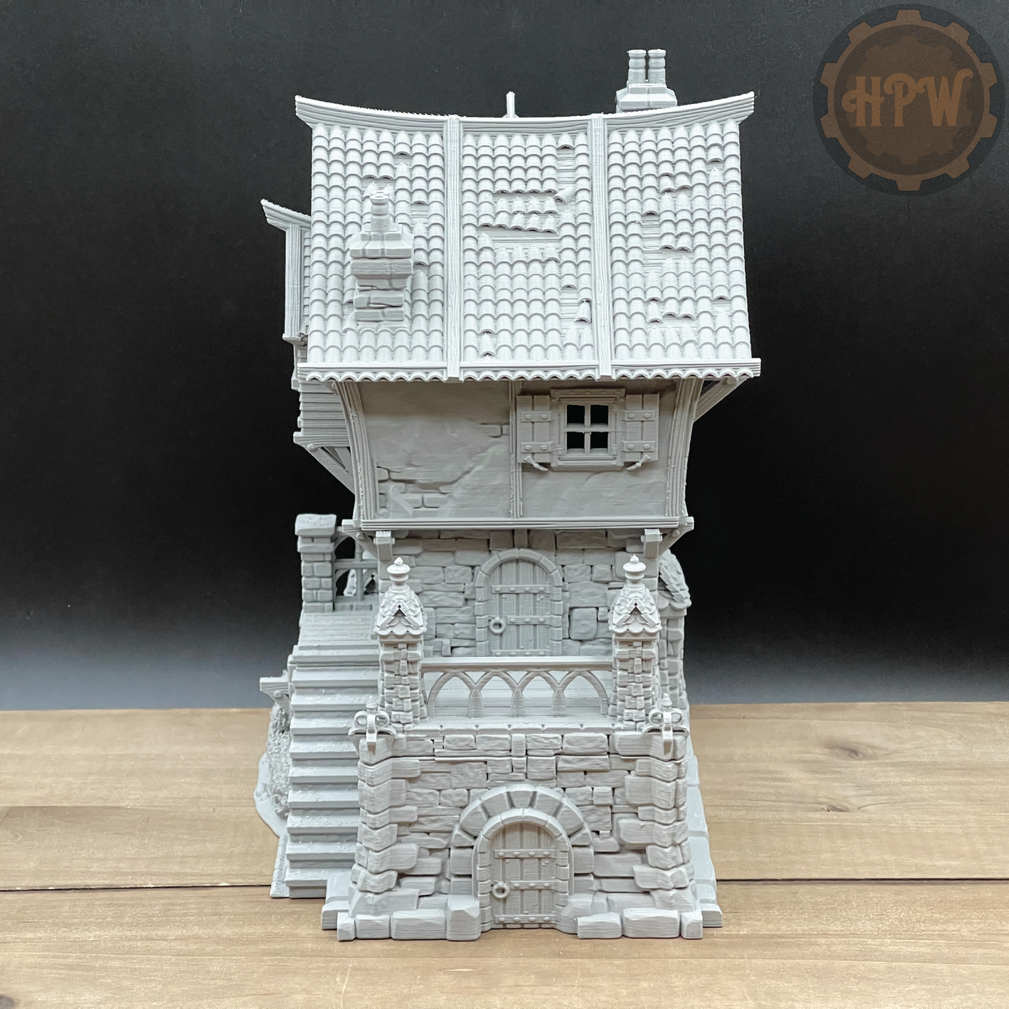Tombstone Residence | Renaissance House | Miniature Gaming Terrain Kit | 3DP4U | Medieval Town Set 2