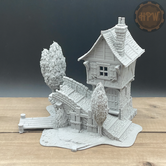 Broken Bridge | Guard Post | Miniature Gaming Terrain Kit | 3DP4U | Medieval Town Set 2