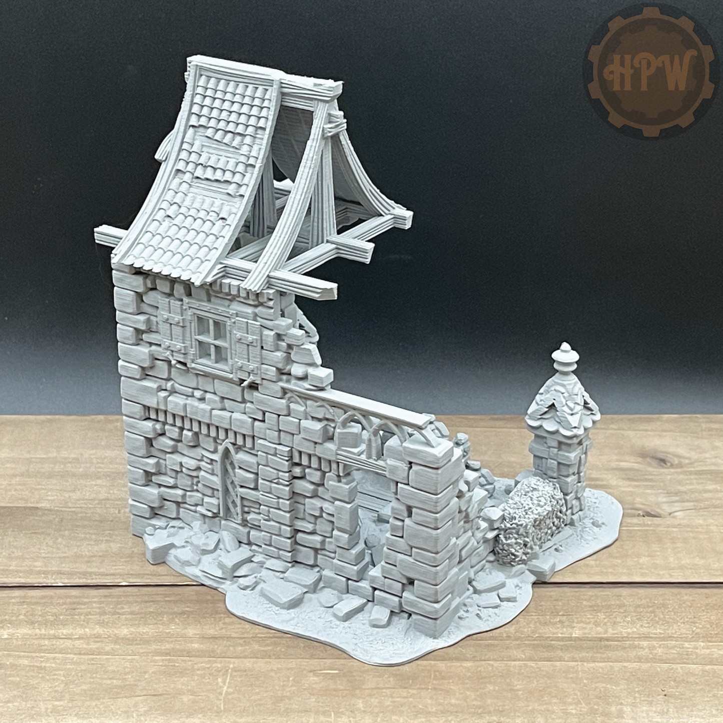 Ruins | Abandoned House | Miniature Gaming Terrain Kit | 3DP4U | Medieval Town Set 2