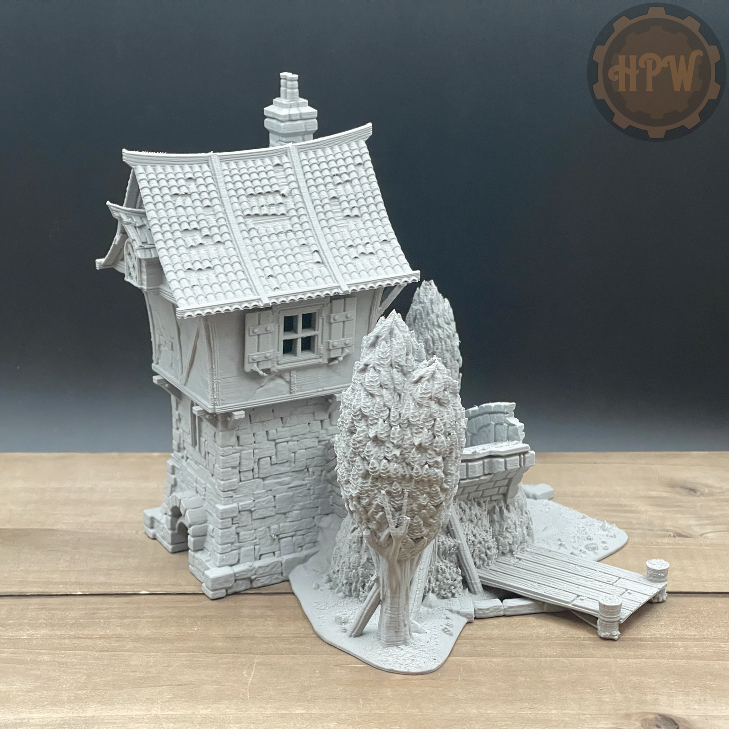 Broken Bridge | Guard Post | Miniature Gaming Terrain Kit | 3DP4U | Medieval Town Set 2