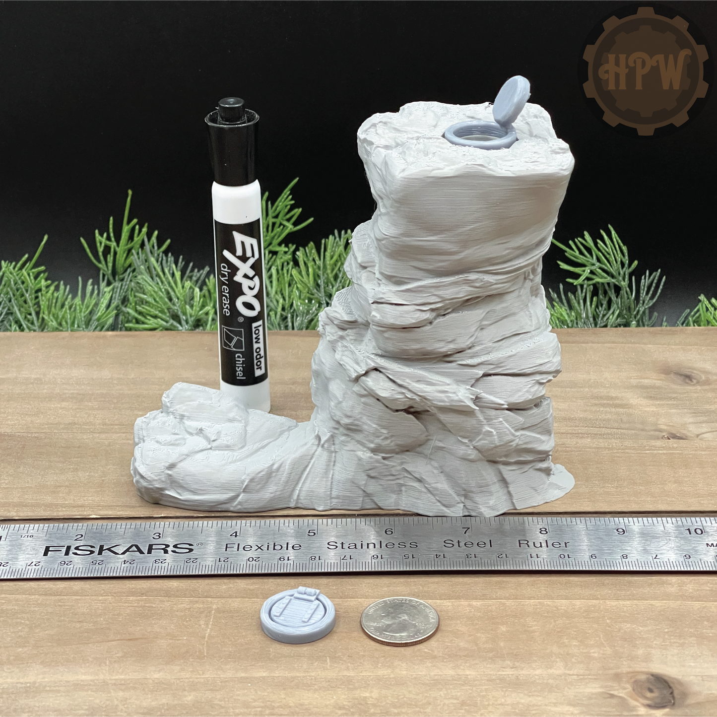 Boot Rock | Secret Passage Outcropping | Miniature Gaming Terrain Kit | GameScape3D | Sea Stack Cove