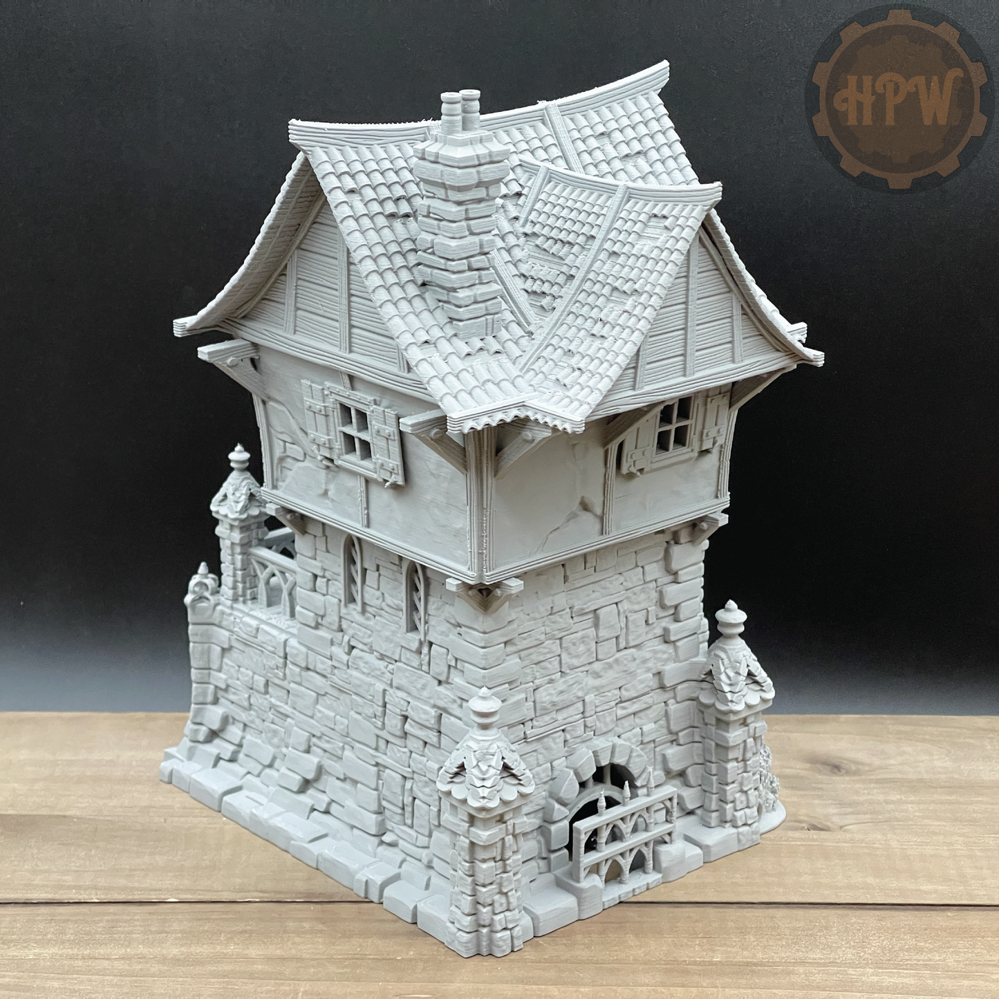 Tombstone Residence | Renaissance House | Miniature Gaming Terrain Kit | 3DP4U | Medieval Town Set 2