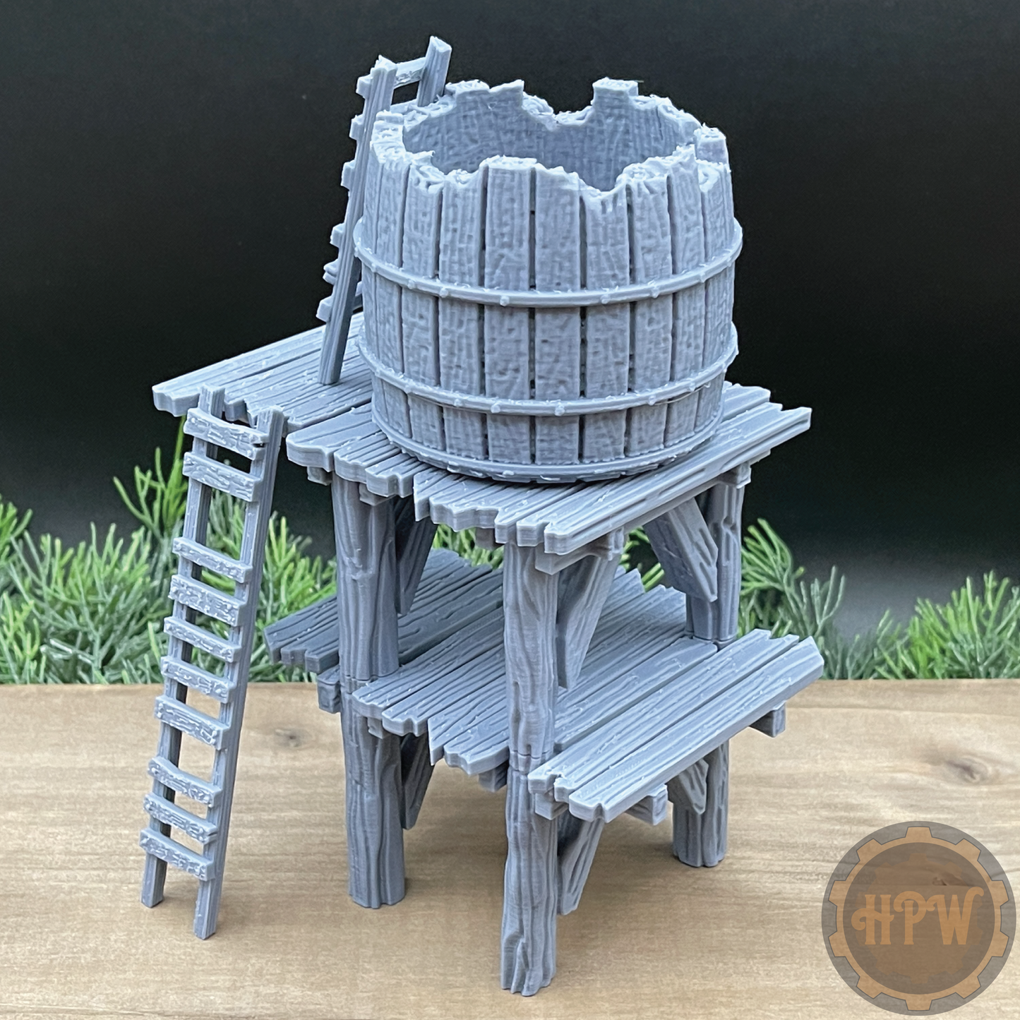 Water Tower | Rain Catcher | Miniature Gaming Terrain Kit | GameScape3D | Sea Stack Cove