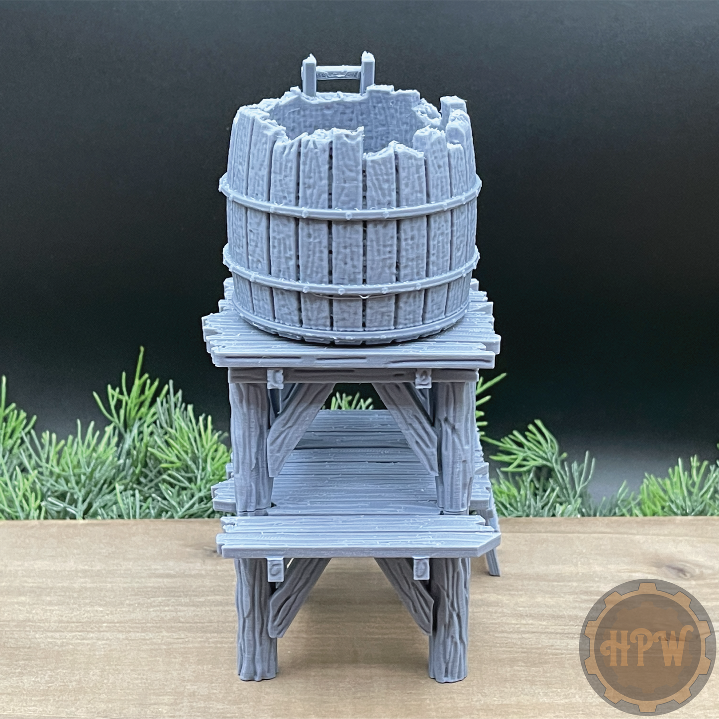 Water Tower | Rain Catcher | Miniature Gaming Terrain Kit | GameScape3D | Sea Stack Cove