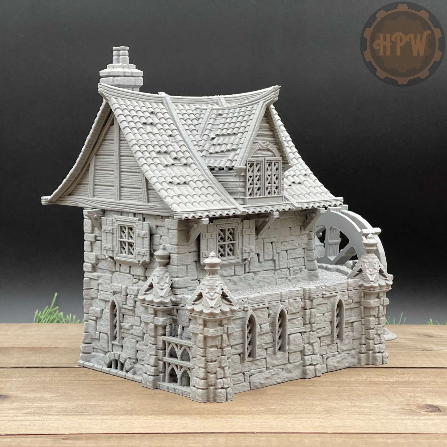 Watermill House | Wheel House | Miniature Gaming Terrain Kit | 3DP4U | Medieval Town Set 2