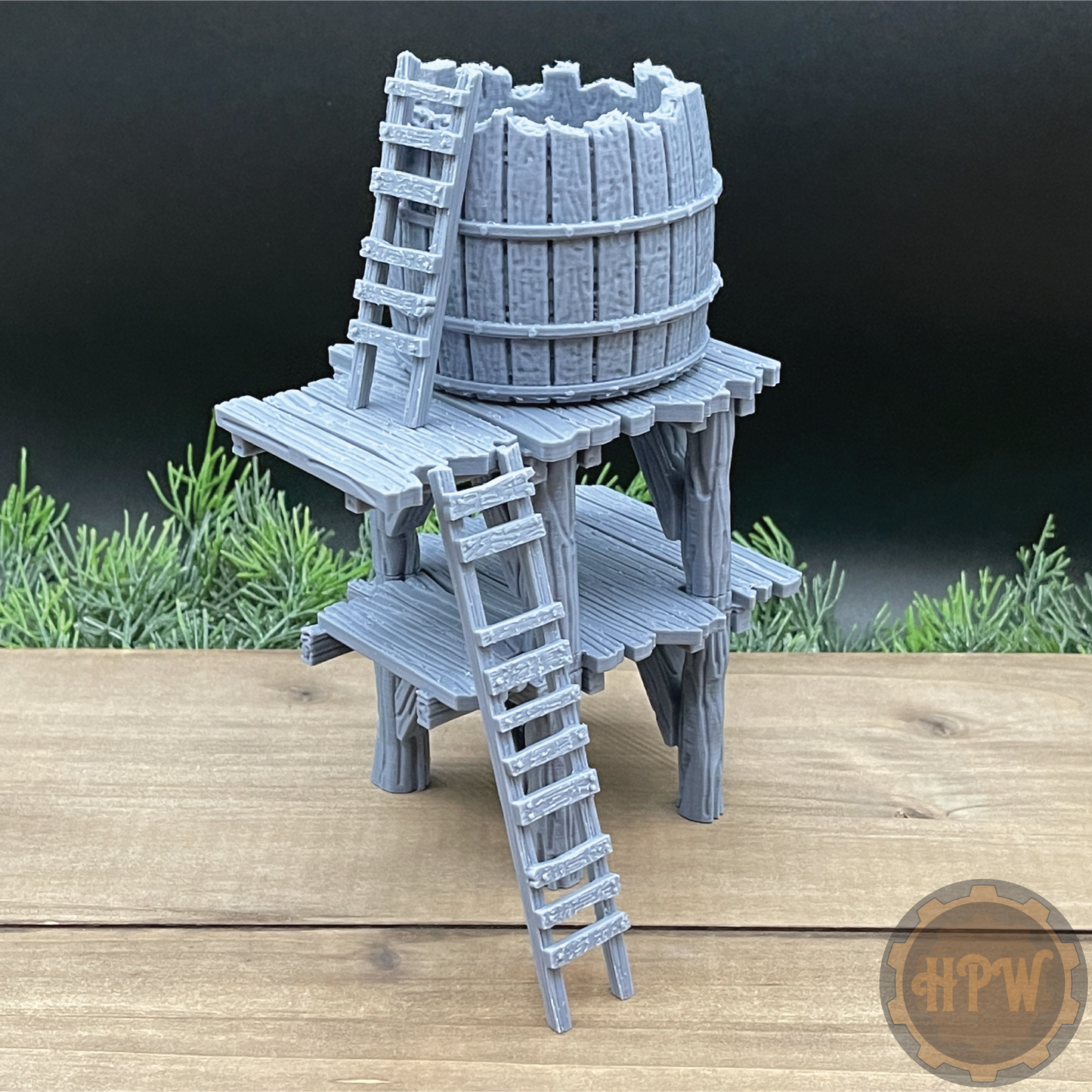 Water Tower | Rain Catcher | Miniature Gaming Terrain Kit | GameScape3D | Sea Stack Cove