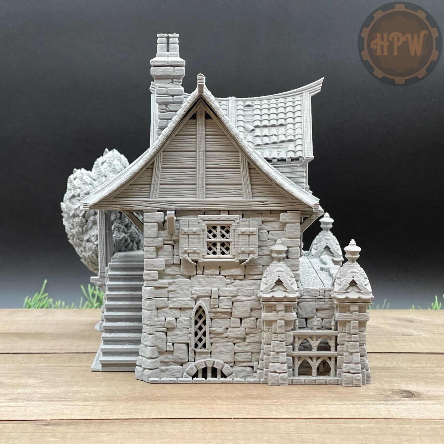Watermill House | Wheel House | Miniature Gaming Terrain Kit | 3DP4U | Medieval Town Set 2