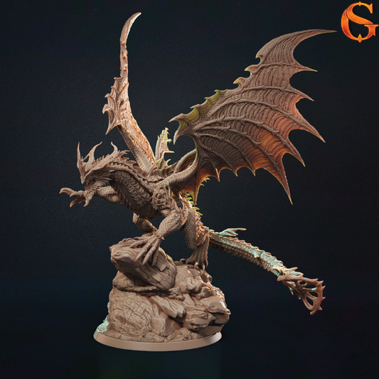 Archoclonius | Gold Dragon Miniature | 3D Resin Print