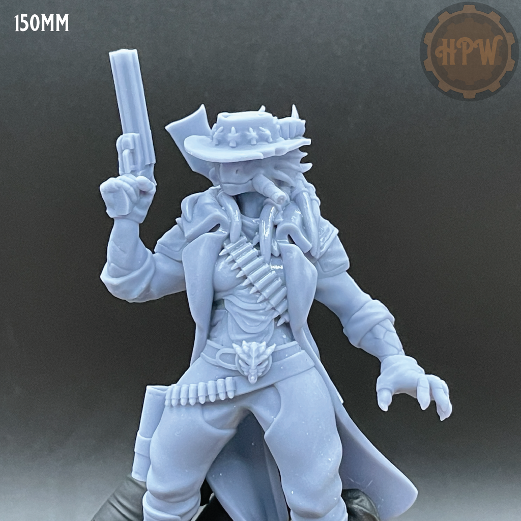 Female Dragonfolk Gunslinger | Rogue Miniature | Velrock Art | Company of Dragons | DnD | Pathfinder | RPGs