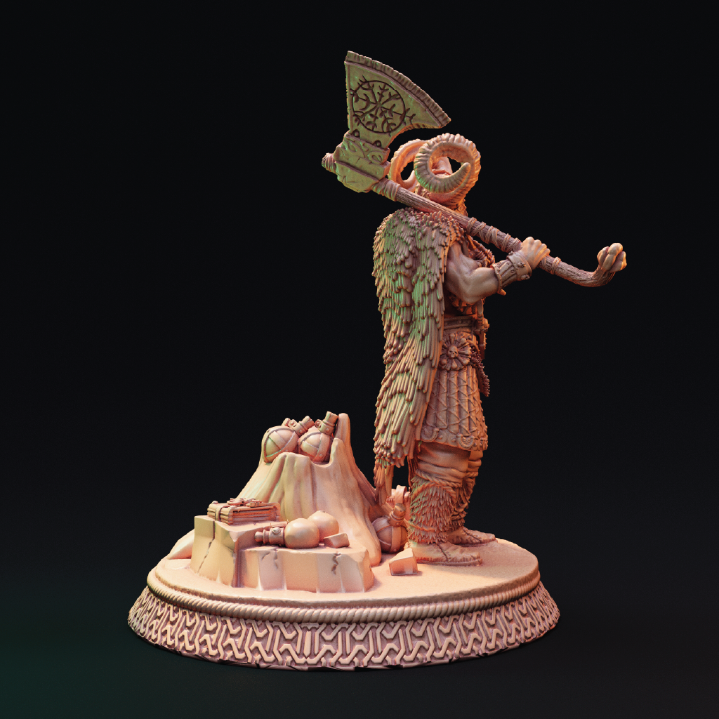 Freki Trappor | Barbarian Miniature | 3D Resin Print