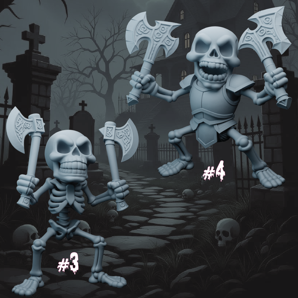 Skeleton Berserkers | Undead Miniatures | 3D Resin Print