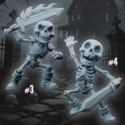 Skeleton Swordsmen | Undead Miniatures | 3D Resin Print