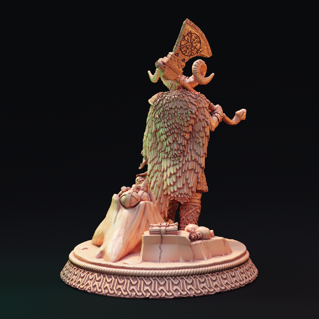 Freki Trappor | Barbarian Miniature | 3D Resin Print