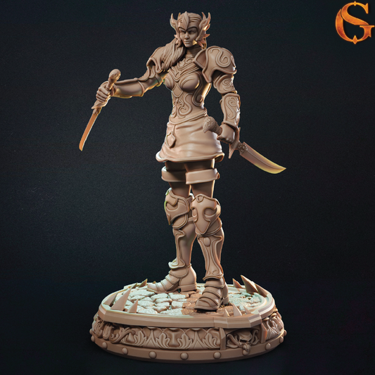 Female Fighter | Warrior Miniature | 3D Resin Print