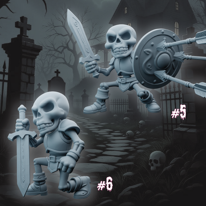 Skeleton Swordsmen | Undead Miniatures | 3D Resin Print