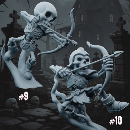 Skeleton Archers | Undead Miniatures | 3D Resin Print