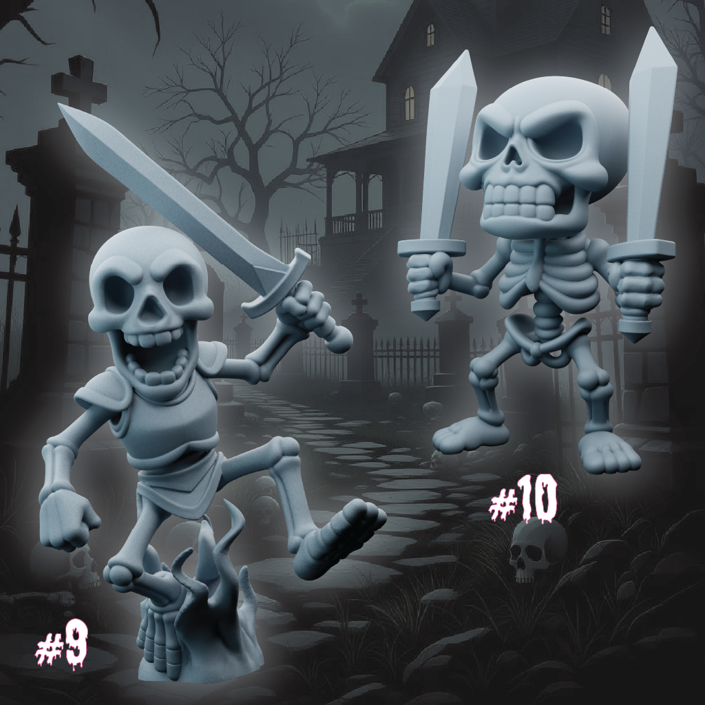 Skeleton Swordsmen | Undead Miniatures | 3D Resin Print