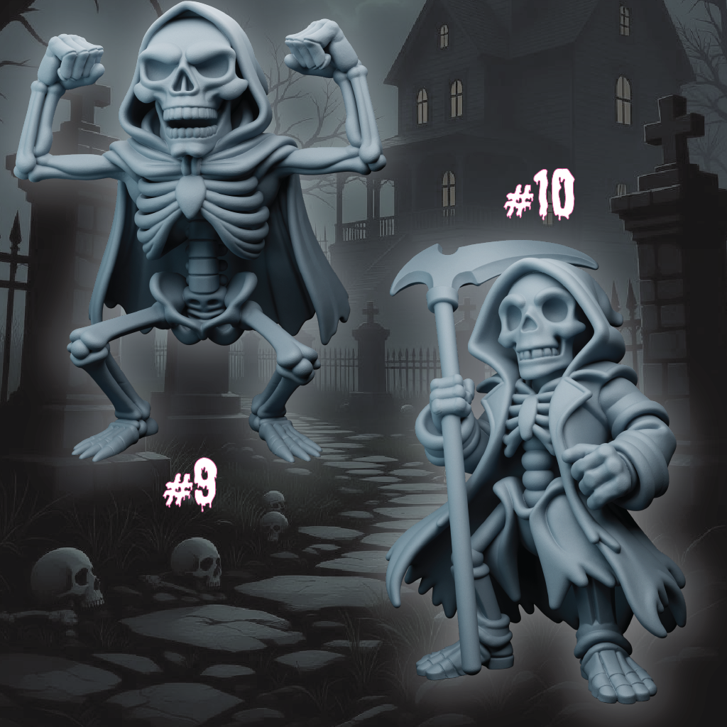 Reaper Skeletons | Undead Miniatures | 3D Resin Print