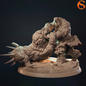 Troll vs Bear | Combat Diorama | 3D Resin Print