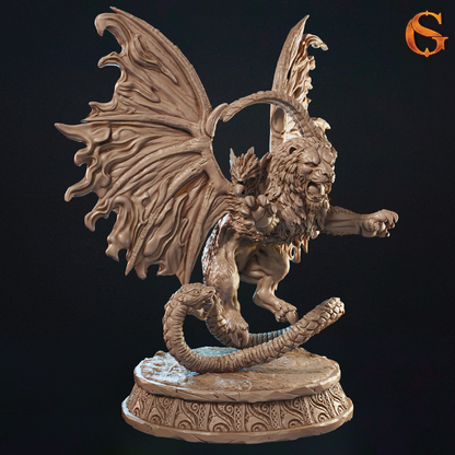 Burning Chimera | Mythical Miniature | 3D Resin Print