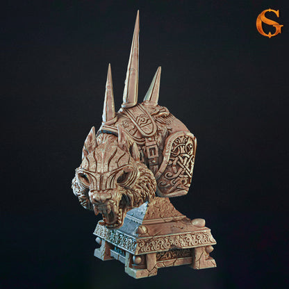 Giant Mech Wolf 3D Printed Miniature | SLA UV Resin Unpainted | SolGood Creations | Tabletop RPG