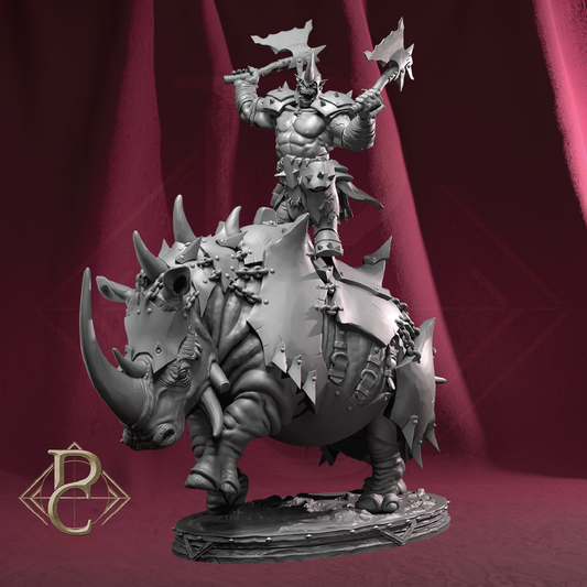 War Rhino | Beast Miniature | 3D Resin Print