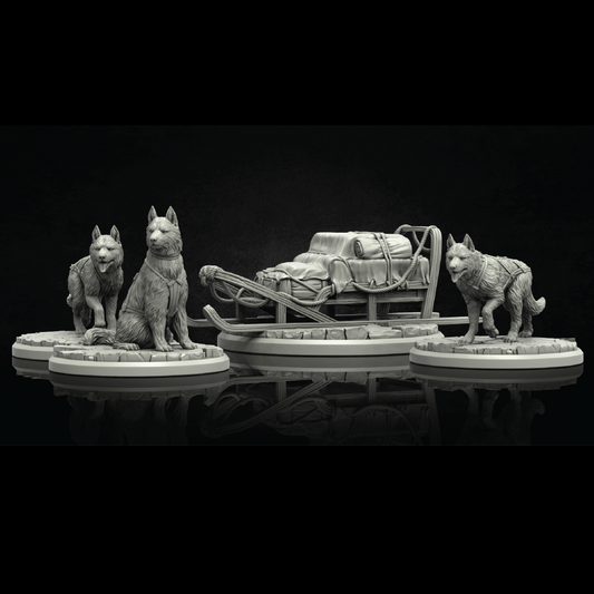 Dog Sled | Arctic Miniature | 3D Resin Print