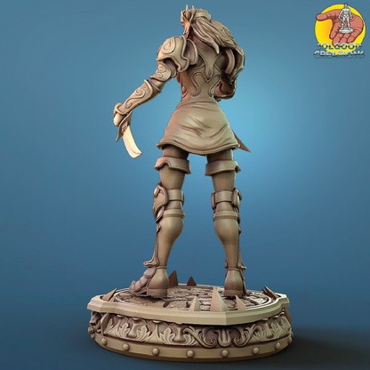 Female Fighter | Warrior Miniature | 3D Resin Print