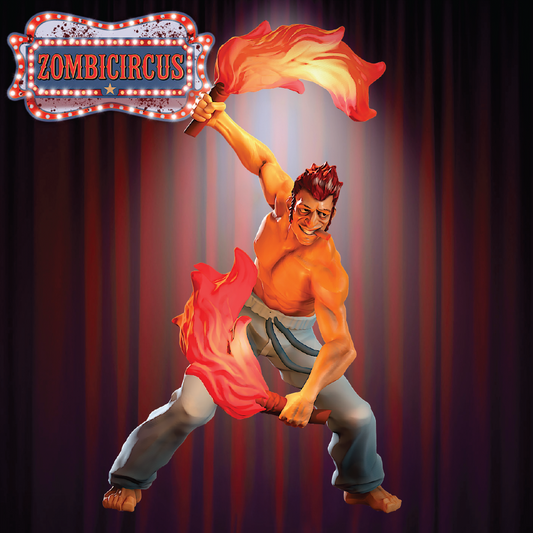 Fire Dancer | Zombie Survivor Miniature | 3D Resin Print