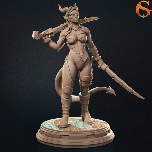 Neama Whirlingdeath | Tiefling Miniature | 3D Resin Print