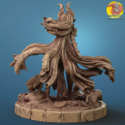 Paleandra, Necromancer | Tiefling Miniature | 3D Resin Print