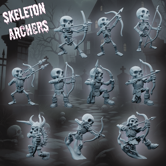 Skeleton Archers | Undead Miniatures | 3D Resin Print