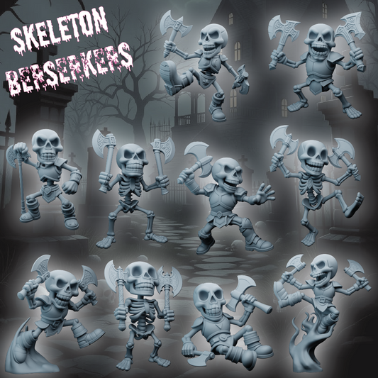 Skeleton Berserkers | Undead Miniatures | 3D Resin Print